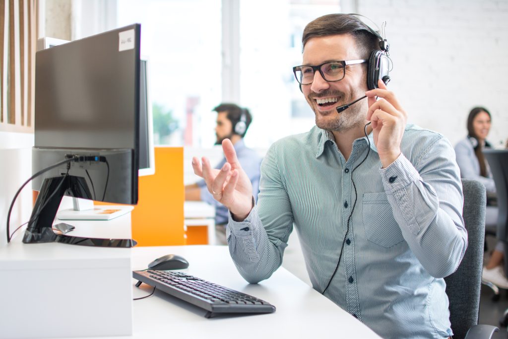 Vantechs team member assisting a client with Managed IT Services support